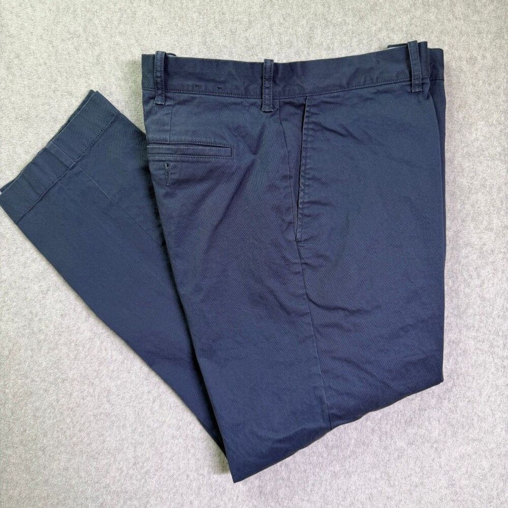 J.Crew Flex Chino Driggs 36x30 Navy Slim Stretch Pants Men Casual